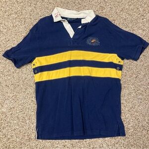 Ralph Lauren Striped Fishing Tackle & Bait Outdoors Sportsman Boat Shirt sz LG